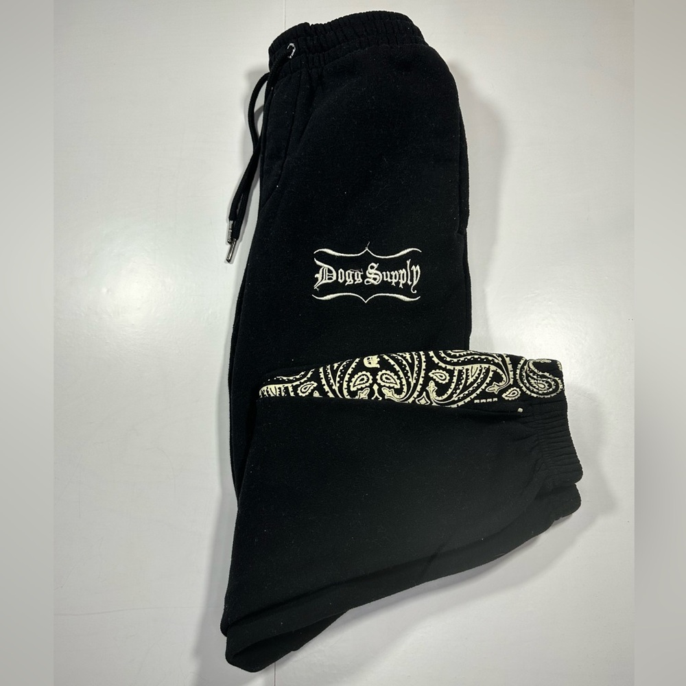Dogg Supply By Snoop‎ Dogg Men’s Paisley Jogger Sweatpants Black Size XS